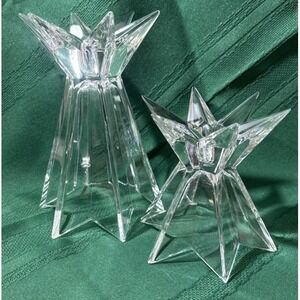 Nachtmann Galaxy Comet Shooting Star Starburst Crystal Candle Holder Celestial